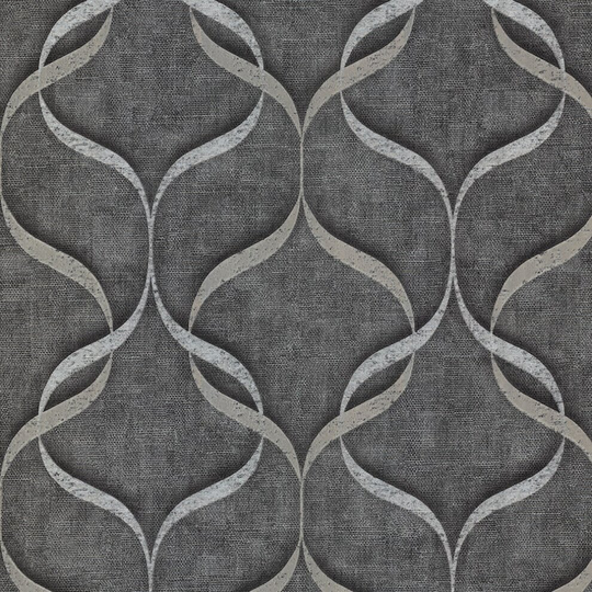 Fine Decor Milano 9 Wave Charcoal Wallpaper M95614