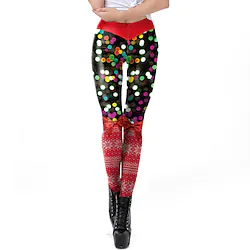 Santa Suit Santa Claus Masquerade Leggings Women's Dailywear Christmas Christmas Masquerade Christmas Eve Adults Party Christmas Polyester Pants Lightinthebox