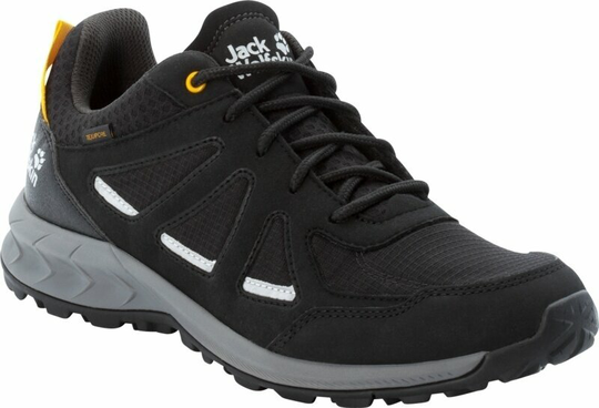 Jack Wolfskin Mens Outdoor Shoes Woodland 2 Texapore Low Black/Burly Yellow XT 42