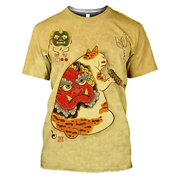 Inspired by Animal Cat Anya Forger T-shirt Anime Cartoon Anime Classic Street Style T-shirt For Men's Women's Unisex Adults' 3D Print 100% Polyester Lightinthebox