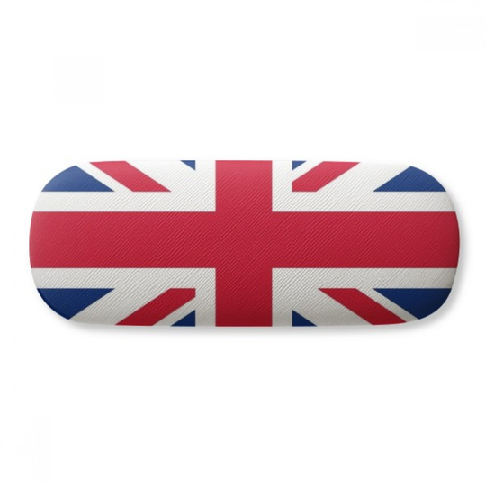 UK National Flag Europe Country Glasses Case Eyeglasses Hard Shell Storage Spectacle Box