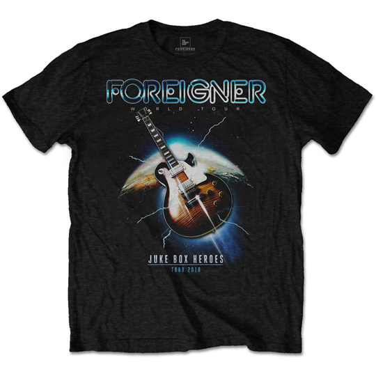 Foreigner Unisex T-Shirt: Juke Box Heroes (Medium) - Foreigner - Clothing