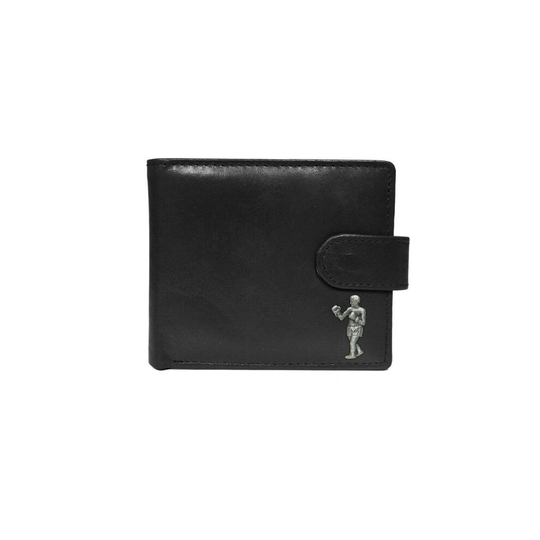 Quality black leather boxing wallet