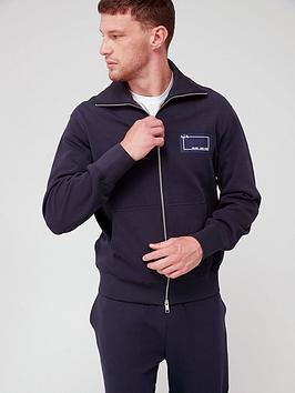 Armani Exchange Ax Milano Box Logo Tracksuit Top - Navy