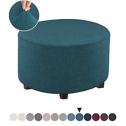 Ottoman Slipcovers Round Footrest Sofa Slipcovers Footstool Protector Covers Stretch Fabric Storage Ottoman Covers, High Spandex Slipcover Machine Washable Lightinthebox