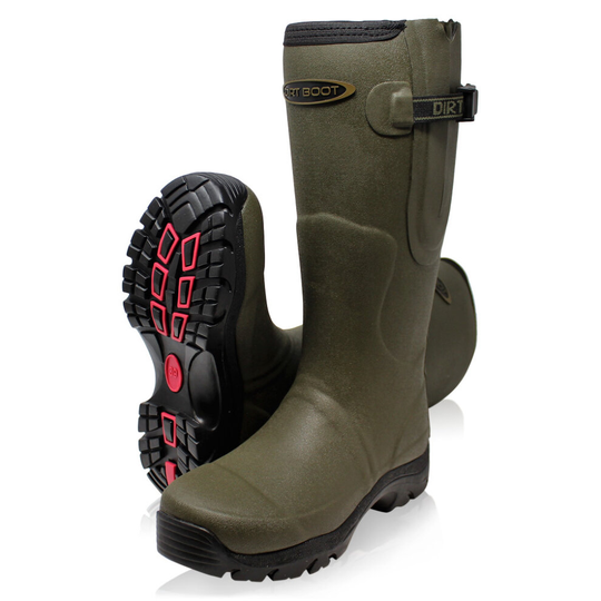 (13 UK EU47) Dirt Boot Men`s Neoprene Fleece Lined Rubber Wellington Muck Wellies Thermal Winter Boots