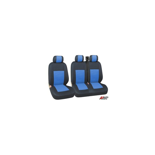 2+1 BLUE SOFT & COMFORT FABRIC SEAT COVERS FOR FORD TRANSIT TRANSIT CUSTOM VAN
