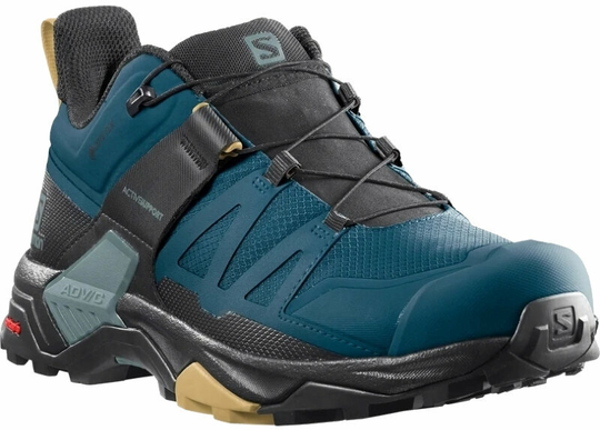 Salomon Mens Outdoor Shoes X Ultra 4 GTX Legion Blue/Black/Fall Leaf 46