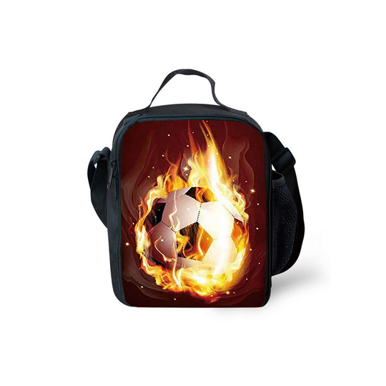 (06) Football Lunch Bag Thermal Insulated Cooler School