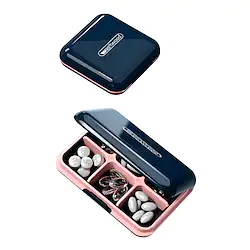 Pill Case Portable Small Weekly Travel Pill Organizer Portable Pocket Pill Box Dispenser for Purse Vitamin Compartments Container Medicine Box Lightinthebox