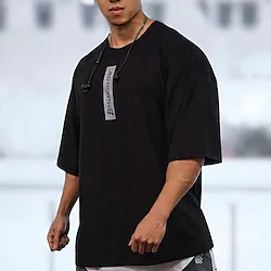 Men's Running Shirt Short Sleeve Tee Tshirt Athletic Athleisure Cotton Breathable Quick Dry Moisture Wicking Gym Workout Running Active Training Sportswear Activewear Green Black Blue Lightinthebox