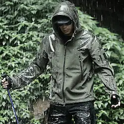 Men's Hiking Softshell Jacket Waterproof Hiking Jacket Military Tactical Jacket Fleece Softshell Outdoor Camo / Camouflage Thermal Warm Waterproof Windproof Quick Dry Jacket Coat Top Single Slider Lightinthebox
