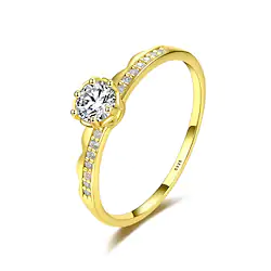 Ring Party Classic Gold S925 Sterling Silver Precious Stylish Simple 1PC Zircon Lightinthebox