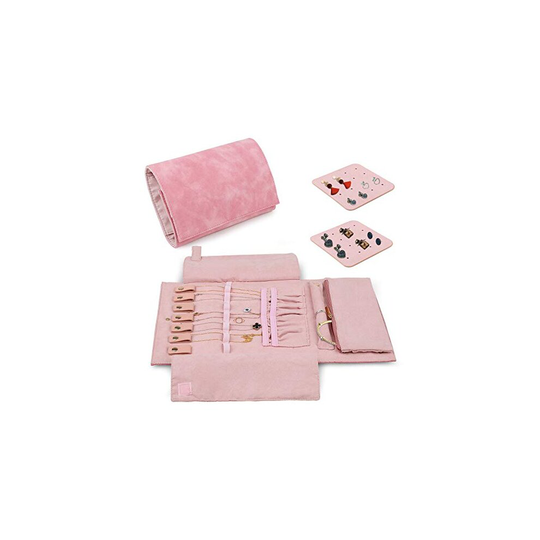 Travel Jewellery Organiser Roll Bag Tray Holder, Jewelry Jewellery Case Bag Storage Box for Necklace Earrings Rings Bracelets