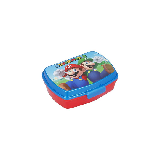 STOR Funny Sandwich Box Rectangular Super Mario, Compound, Multi-Colour, Single