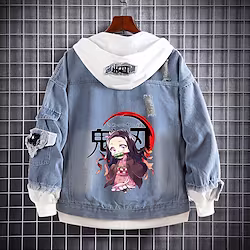 Inspired by Demon Slayer: Kimetsu no Yaiba Kamado Tanjirou Cartoon Manga Back To School Anime Harajuku Kawaii Coat For Men's Women's Unisex Adults' 3D Print Polyster Lightinthebox