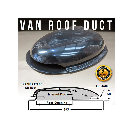 AVT Van Roof Vent Passive Air Extractor Duct BLACK
