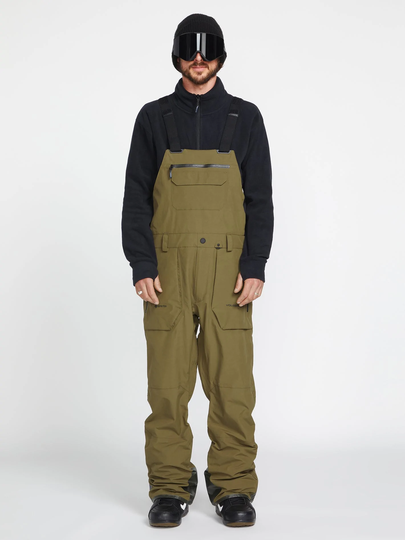 Men's Volcom Rain Gore-Tex Bib Overall - Dark Teak