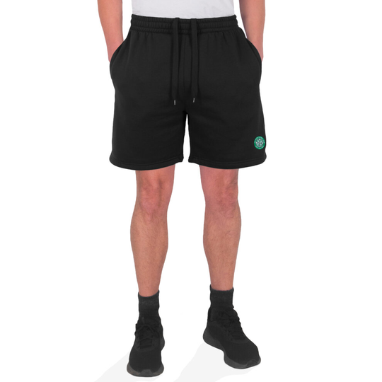 (Black, XXL) Celtic FC Official Football Gift Mens Fleece Jogger Shorts