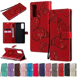 Phone Case For Samsung Galaxy S22 Ultra Plus Galaxy S21 S20 Plus Ultra A72 A52 A42 A32 Wallet Card Holder with Stand Full Body Cases Butterfly leather Lightinthebox