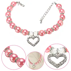 Dog Collar Necklace Adjustable Size Decoration Heart Color Block Alloy Purple Blue Pink Lightinthebox