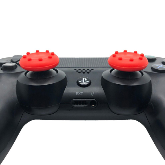 (RED) 2 x EGP Colour Thumb Stick Cover Grip Caps For PS3 PS4 + XBOX One 360 Controller