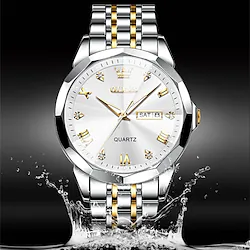 The New Olevs Brand Glow-In-The-Dark Men'S Watch Decorative Calendar Week Shows The Olevs Men'S Waterproof Quartz Men'S Watch Lightinthebox