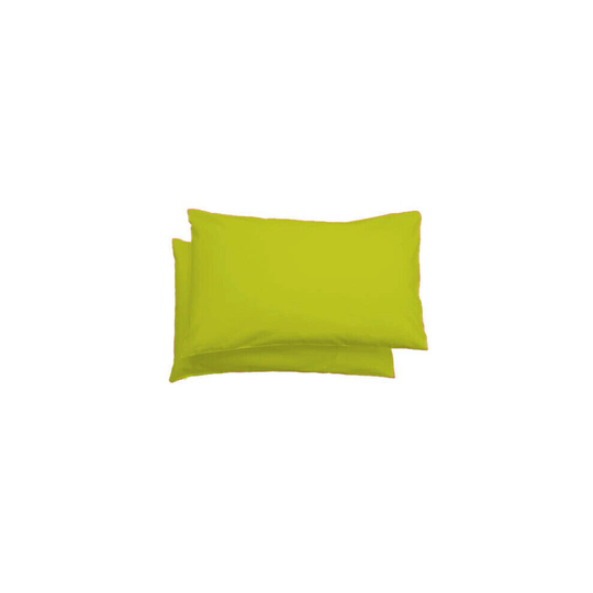 (4x Polycottn Pillowcases (Lime Green)) 4x Pillowcases Luxury Fine Quality Poly Cotton Housewife Bed Room Pillow Covers Available in 20 colours