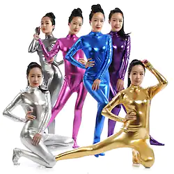 Zentai Suits Catsuit Skin Suit Adults' Spandex Latex Cosplay Costumes Sex Men's Women's Solid Colored Halloween / Leotard / Onesie / Leotard / Onesie / High Elasticity Lightinthebox
