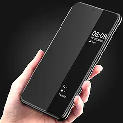 Phone Case For Huawei Full Body Case Leather Flip P20 P20 Pro P30 P30 Pro Psmart plus 2019 Honor 20 honor 20 pro Honor 30 Honor 30 Pro Y5p with Windows Flip Auto Sleep / Wake Up Solid Color Hard PU Lightinthebox