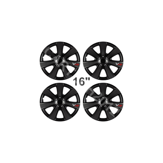 16" x 4 Vauxhall Vivaro Traffic Primastar Van BLACK Wheel Trims Hubcaps Covers
