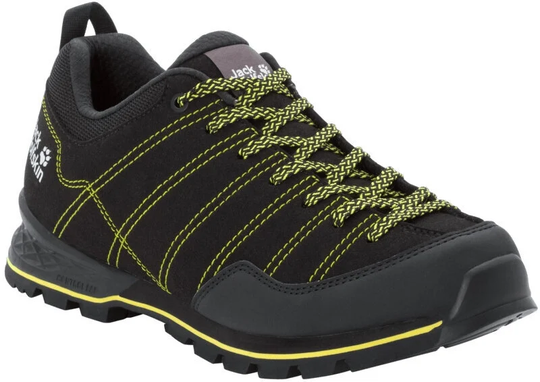 Jack Wolfskin Mens Outdoor Shoes Scrambler Low Black/Lime 44,5