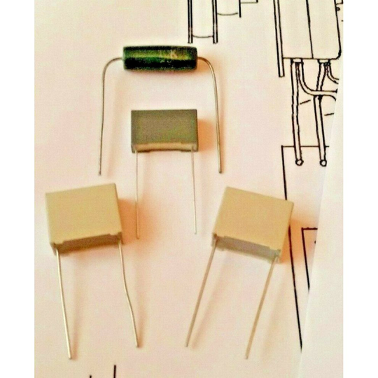Ariston RD80 RD110 Turntable Repair Kit 3 Capacitors & 1 Resistor