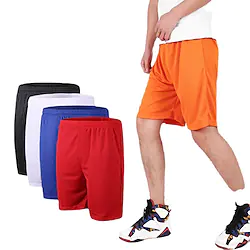Men's Athletic Shorts Active Shorts Casual Shorts Stretch Shorts Elastic Waist Plain Comfort Breathable Short Casual Daily Going out Stylish Simple Black White Micro-elastic Lightinthebox