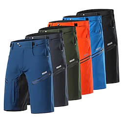 Arsuxeo Men's Bike Shorts Cycling MTB Shorts Bike Baggy Shorts Bottoms Loose Fit Mountain Bike MTB Road Bike Cycling Sports Breathable Quick Dry Waterproof Zipper Wearable Dark Grey Black Polyester Lightinthebox