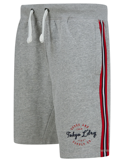 Jogger Shorts Taper Brushback Fleece Jogger Shorts with Tap Detail in Light Grey Marl - Tokyo Laundry / S - Tokyo Laundry