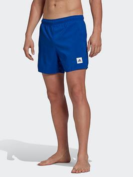 Adidas Sportswear Short Length Solid Swim Shorts - Blue