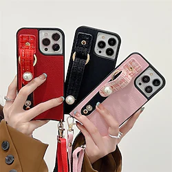 Phone Case For Apple Back Cover iPhone 14 13 12 11 Plus Pro Max Full Body Protective Anti-Scratch with Removable Cross Body Strap Solid Colored TPU PU Leather Lightinthebox