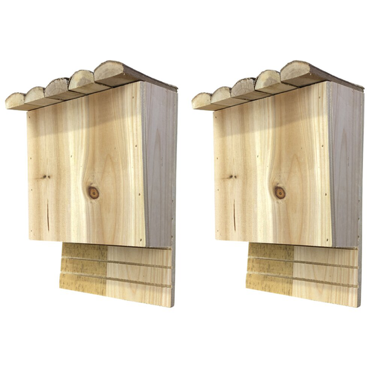 (Set of 2 Large Wooden Bat Nesting Roosting Boxes) Large Wooden Bat Nesting Roosting Boxes