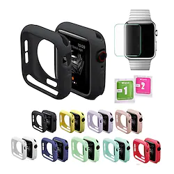 1 Pack Watch Case Compatible with Apple iWatch Series 7 / SE / 6/5/4/3/2/1 Shockproof Dust Proof All Around Protective Silicone Watch Cover Lightinthebox