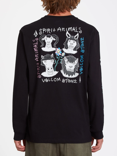 Men's Volcom Surf Vitals Animal T-Shirt - BLACK