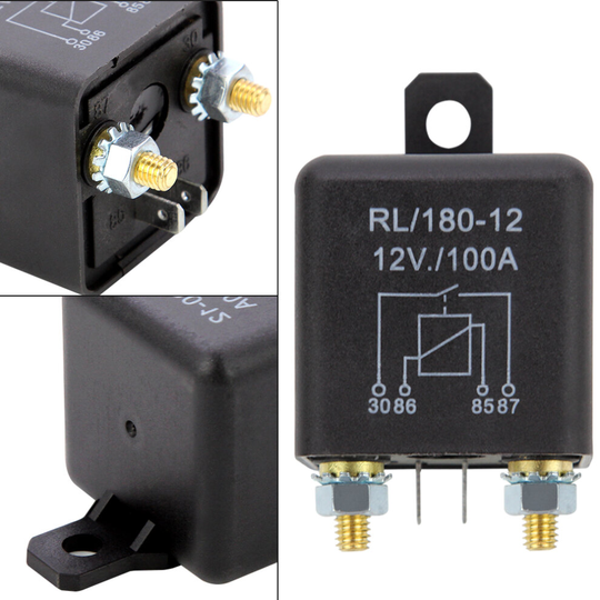 12V Heavy Duty Split Charge Relay Van Caravan 100 Amp ON/OFF