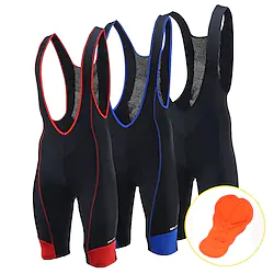 Men's Cycling Bib Shorts Cycling Bib Tights 3D Padded Shorts Bike Bib Shorts Bottoms Relaxed Fit Road Bike Cycling Sports Cycling 4D Pad Quick Dry Moisture Wicking Black Red Spandex Clothing Apparel Lightinthebox