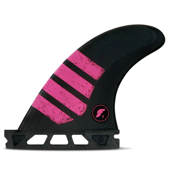 Futures F2 Alpha Thruster Surfboard Fins - Carbon Pink