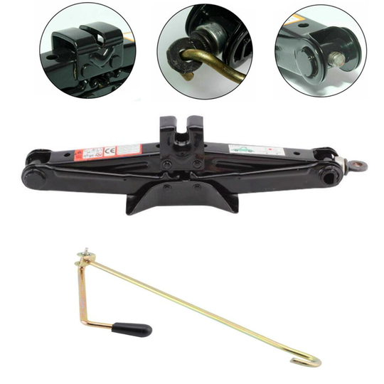 2Ton Scissor Jack Lift Wind Up Tools For Car Vehicle Van Garage Workshop