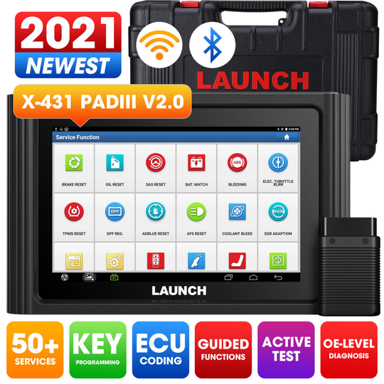 LAUNCH X431 PADIII Automotive Diagnostic Scan Tool Bi-Directional Scanner (Upgraded Version of X431 V+)