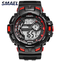 Men Watches Digital SMAEL Watch Waterproof LED Clock Alarm reloj hombre Stopwatch Black Wristwatch 1532A Sport Watches Digital Lightinthebox