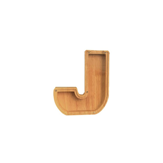 (J) Wooden Letter Piggy Bank English Alphabet Coin Money Storage Boxes Xmas Gifts Birthday Gifts