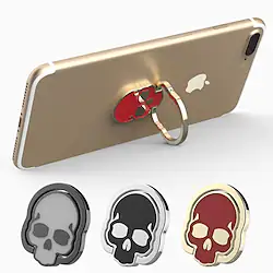 Skull Cell Phone Ring Holder for Magnetic Car Mount 360 Rotation Metal Phone Ring Grip Phone Ring Stand Phone Ring Finger Kickstand Compatible with All Smartphones Lightinthebox