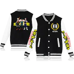 Inspired by My Hero Academia Bakugou Katsuki Outerwear Anime Printing Coat For Men's Women's Unisex Adults' Hot Stamping Polyster Lightinthebox